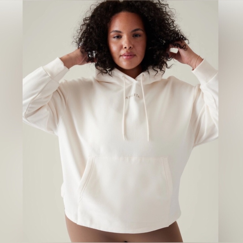 ATHLETA Retroplush Logo Hoodie Sweatshirt XS